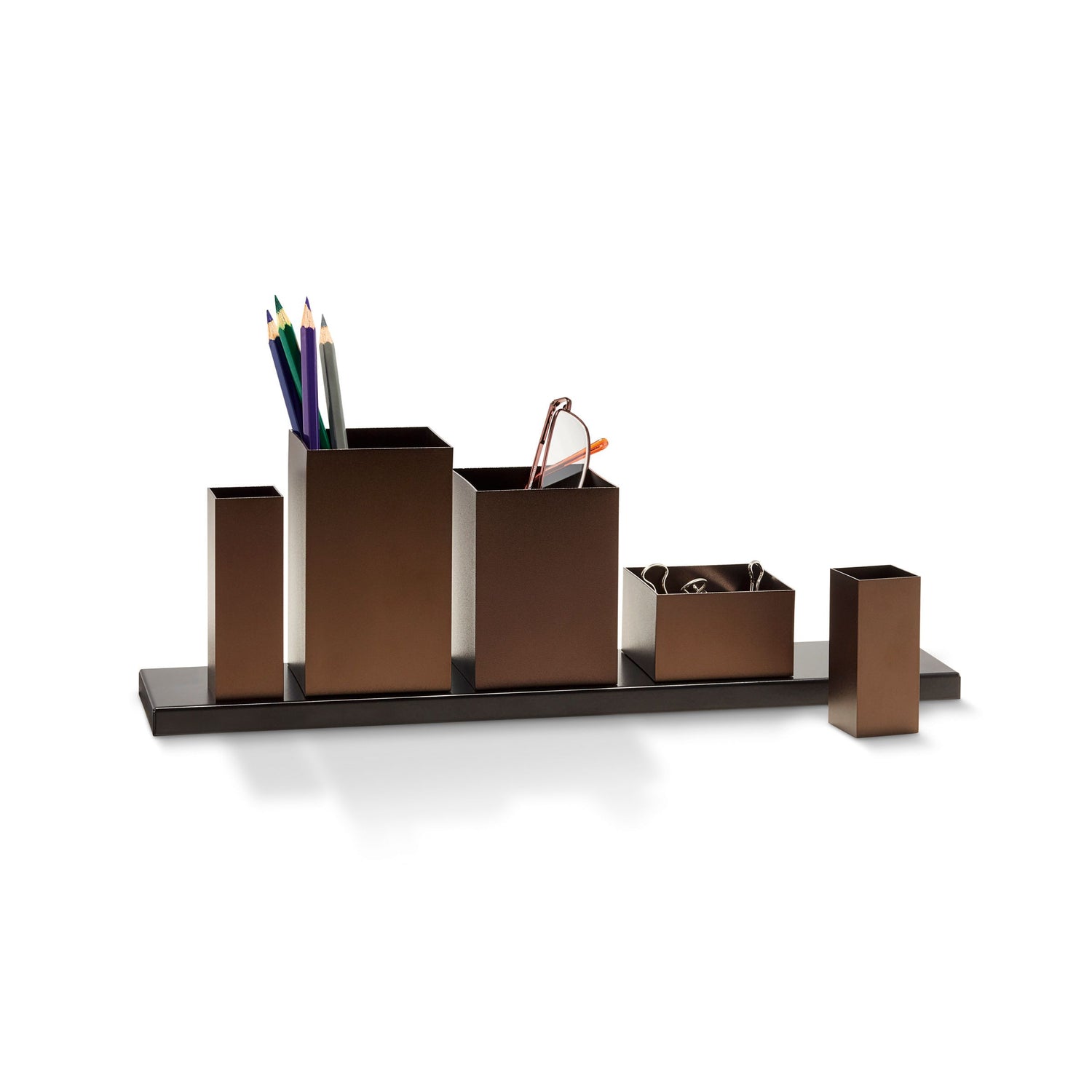 Bürobutler mit magnetischer Leiste, Anodisierte Boxen, Modulares Ordnungssystem – Theo | Philippi