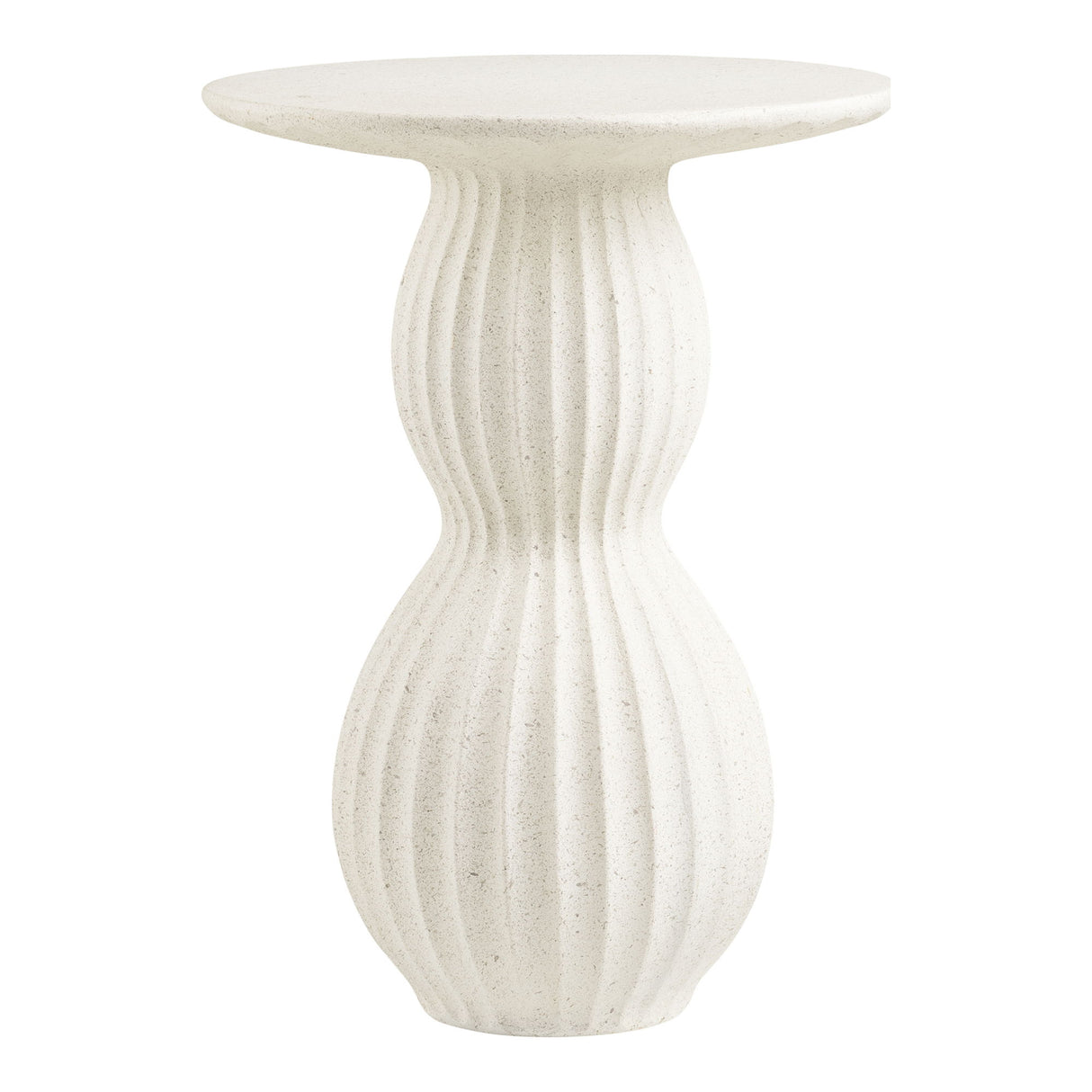Beistelltisch – Faserlehm, Gerillte Form, 55cm hoch - Newtown | House Nordic