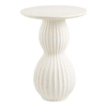 Beistelltisch – Faserlehm, Gerillte Form, 55cm hoch - Newtown | House Nordic