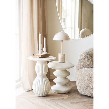 Side Table – Fiberclay Finish, Round Shape, Modern Design – Newtown | House Nordic