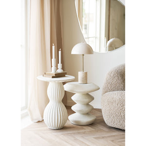 Beistelltisch – Faserlehm, Gerillte Form, 55cm hoch - Newtown | House Nordic