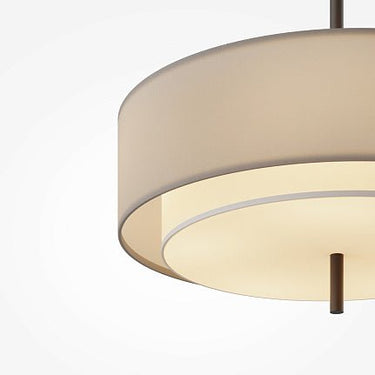 Pendelleuchte mit grauem Stoffschirm und PVC - Diffusor im modernen Design – Bergamo | Maytoni - Esszett Luxury | Stilvolles Wohnen mit Charakter