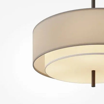 Pendelleuchte – Hellbraun Stoff, Schwarzes Metall, Fünf E27 - Bergamo | Maytoni