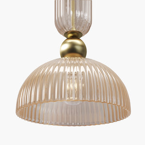 Pendelleuchte – Gold Ton, Kognak Glas, 60 W - Antic | Maytoni