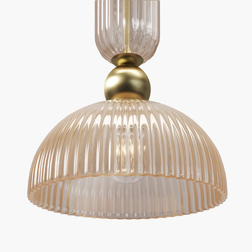 Pendelleuchte – Gold Ton, Kognak Glas, 60 W - Antic | Maytoni
