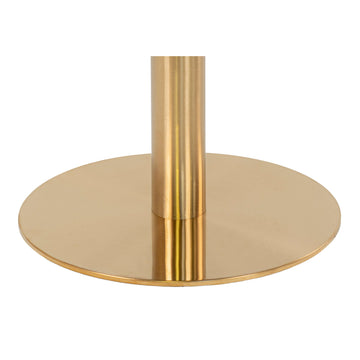 Dining Table – Marble Effect Tabletop, Brass Effect Frame, Round Design – Bolzano | House Nordic