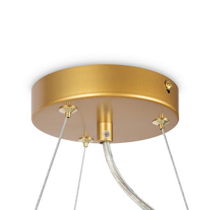 Pendant lamp with gold-colored metal frame and white glass in a modern design – Dallas | Maytoni
