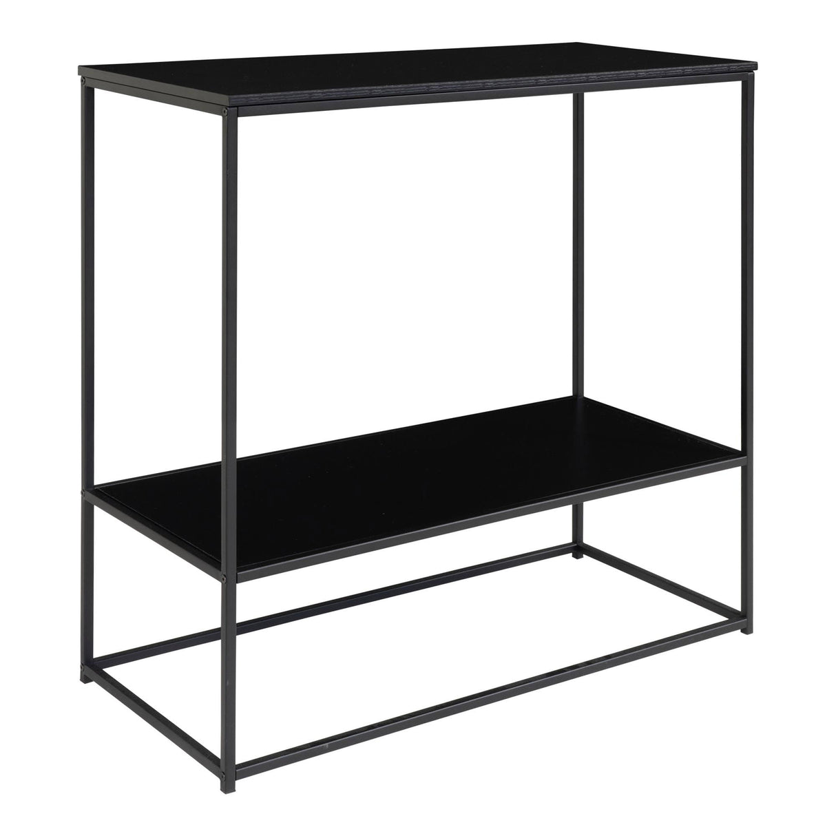 Konsolentisch – Schwarzes Finish, Zwei Ablagen, 80 cm Höhe - Vita | House Nordic