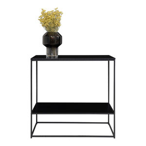 Konsolentisch – Schwarzes Finish, Zwei Ablagen, 80 cm Höhe - Vita | House Nordic