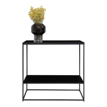 Konsolentisch – Schwarzes Finish, Zwei Ablagen, 80 cm Höhe - Vita | House Nordic