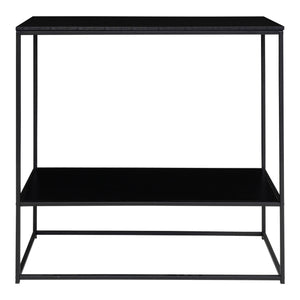 Konsolentisch – Schwarzes Finish, Zwei Ablagen, 80 cm Höhe - Vita | House Nordic