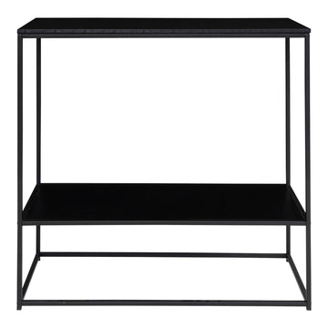 Konsolentisch – Schwarzes Finish, Zwei Ablagen, 80 cm Höhe - Vita | House Nordic