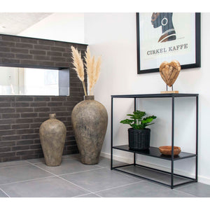 Konsolentisch – Schwarzes Finish, Zwei Ablagen, 80 cm Höhe - Vita | House Nordic