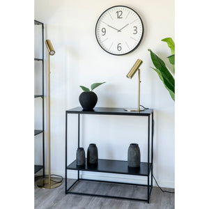 Konsolentisch – Schwarzes Finish, Zwei Ablagen, 80 cm Höhe - Vita | House Nordic