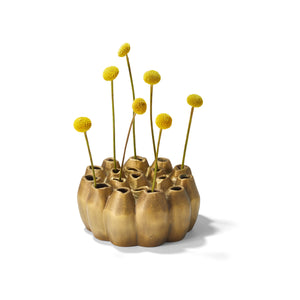 Vase – Antikes Messing-Finish 18-Loch-Design Edelstahl – San Remo | Philippi