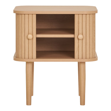 Beistelltisch – Kiefernholz Rahmen, Doppeltür Design, Natürliche Oberfläche - Nikko | House Nordic