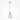 Pendant light with nickel finish and blue glass flower in a modern design - Eustoma | Maytoni