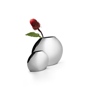 Vase mit spiegelpoliertem Edelstahl und schlanker, geschwungener Silhouette – Emilia| Philippi