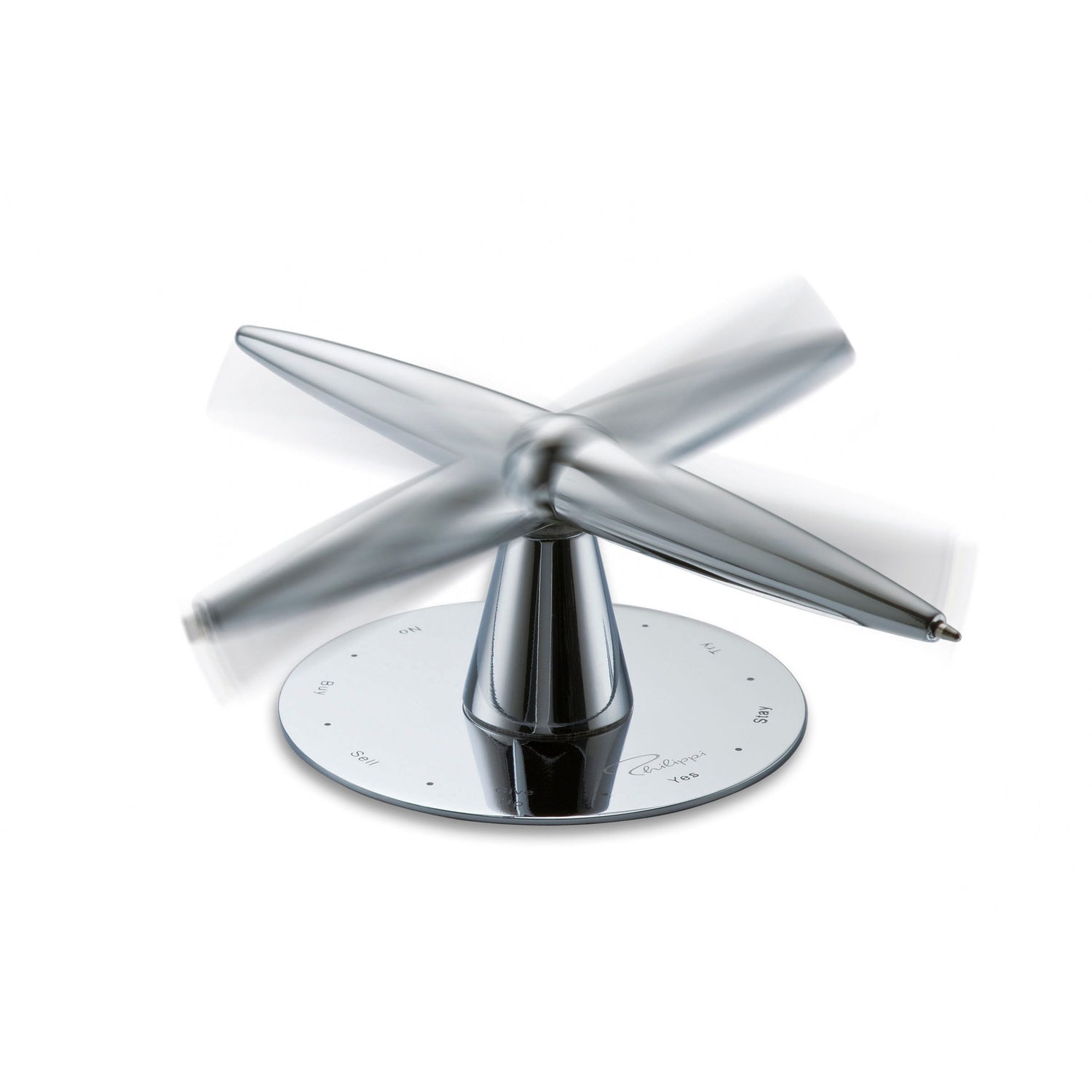 Stift & Entscheidungshelfer Drehbarer Propeller, Gewichteter Schreibtischsockel, Lustiges Interaktives Büro-Accessoire – Helicopter | Philippi