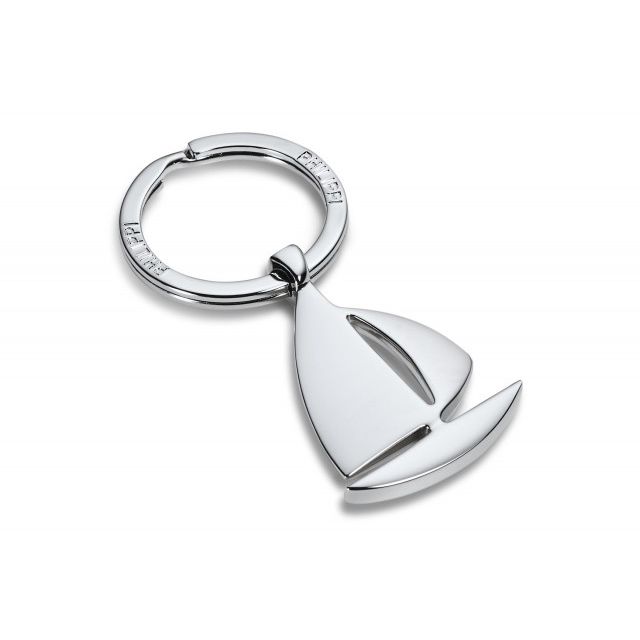 Schlüsselring Hochglanz-Nickel Segelboot-Design Maritimer Stil – Vela | Philippi