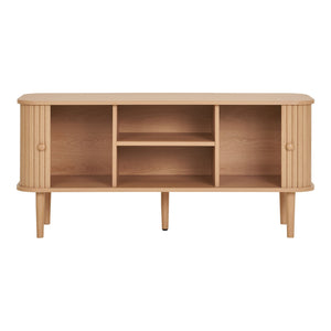 TV Unit – Natural Wood Design, Two Doors, Scandinavian Style – Nikko | House Nordic