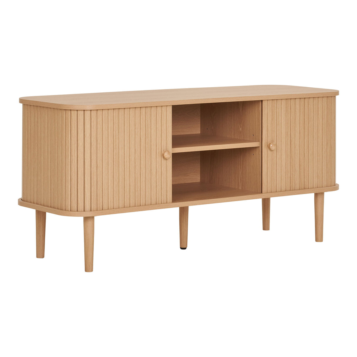 TV Unit – Natural Wood Design, Two Doors, Scandinavian Style – Nikko | House Nordic