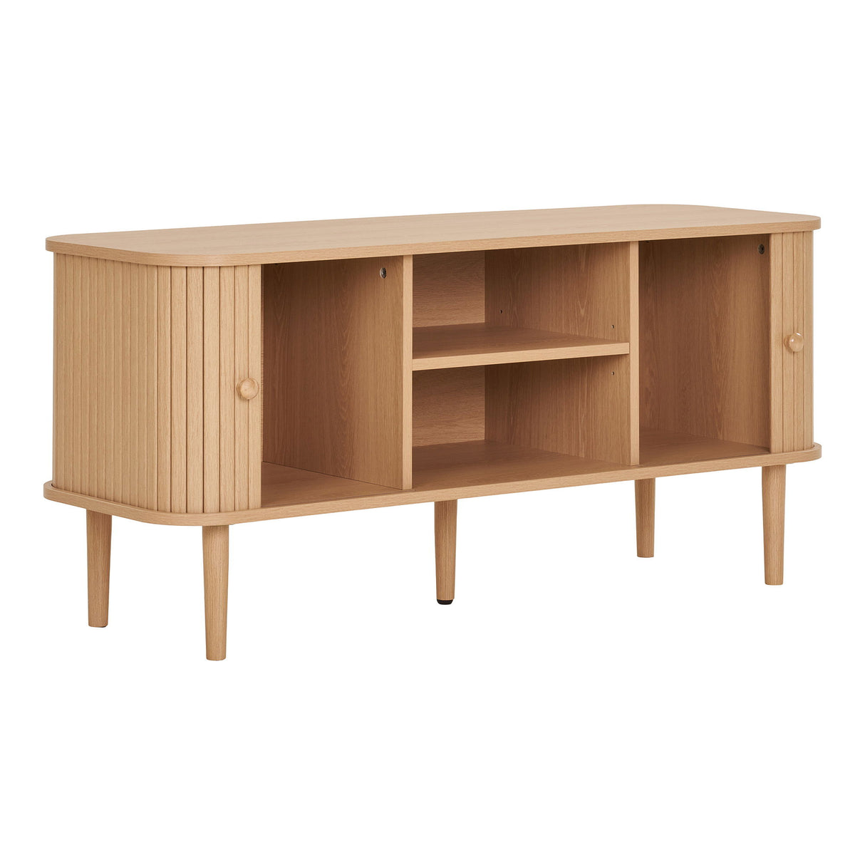 TV Unit – Natural Wood Design, Two Doors, Scandinavian Style – Nikko | House Nordic