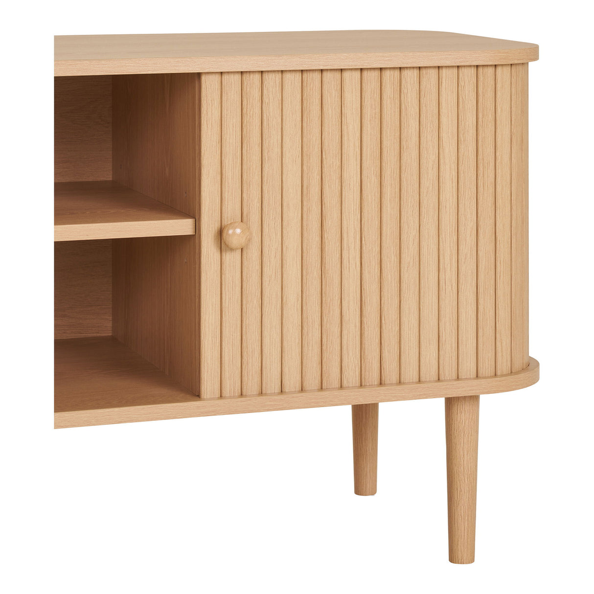 TV Unit – Natural Wood Design, Two Doors, Scandinavian Style – Nikko | House Nordic