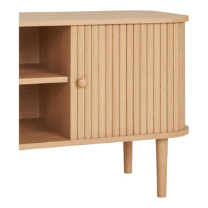 TV Unit – Natural Wood Design, Two Doors, Scandinavian Style – Nikko | House Nordic