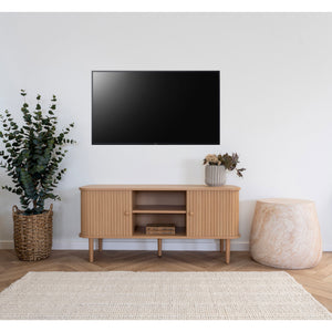 TV Unit – Natural Wood Design, Two Doors, Scandinavian Style – Nikko | House Nordic