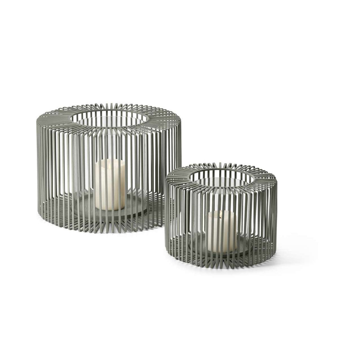 windlicht pulverbeschichteter Stahlkäfig Glaszylinder für Windschutz eleganter geometrischer Rahmen – Oslo | Philippi