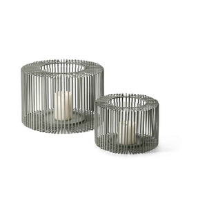 windlicht pulverbeschichteter Stahlkäfig Glaszylinder für Windschutz eleganter geometrischer Rahmen – Oslo | Philippi