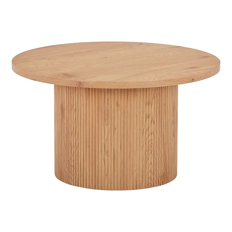 Coffee Table – Natural Design, Round Shape, MDF Surface – Boavista | House Nordic