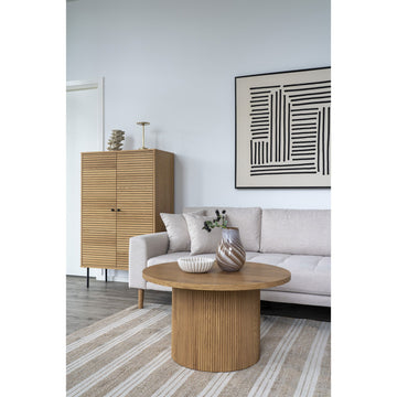 Couchtisch – Naturfinish, Holzbeine, 45 cm - Boavista | House Nordic
