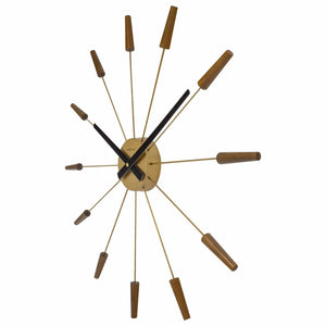 Wanduhr – Walnussholz, Stahlstifte, Stilles Werk - Plug Inn | NeXtime