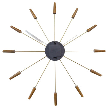 Wanduhr – Walnussholz, Stahlstifte, Stilles Werk - Plug Inn | NeXtime