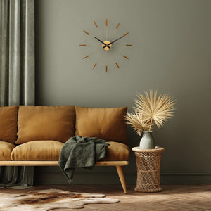 Wanduhr – Walnussholz, Stahlstifte, Stilles Werk - Plug Inn | NeXtime