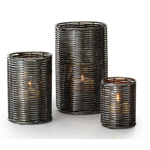 Teelichthalter – geflochtener Stahl (Rattan-Optik) stapelbares Design wetterfest – Sala | Philippi