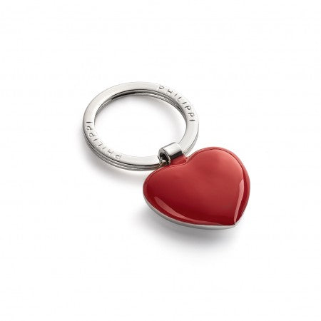 Schlüsselring Poliertes Nickel Herzform Glattes Lack-Finish – SweetHeart | Philippi