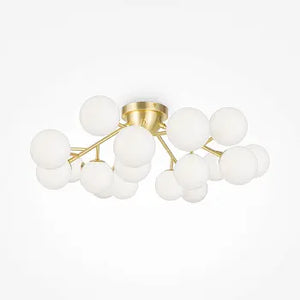 Deckenleuchte – Messing Metall, 20-flammiges Design, Glasschirme - Dallas | Maytoni