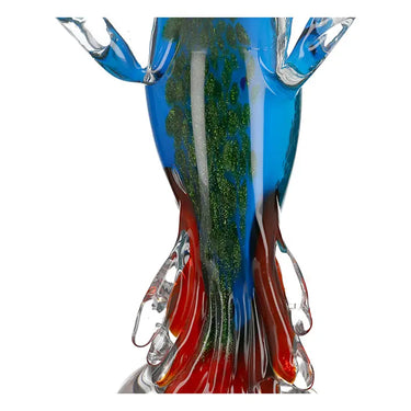 Figur – Blauer Vogel, Roter Akzent, Klares Glas - Eisvogel | Gilde