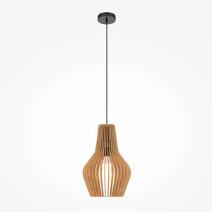 Oak Pendant Lamp 5-Layer Plywood Modern Design & Integrated LED – Roots | Maytoni