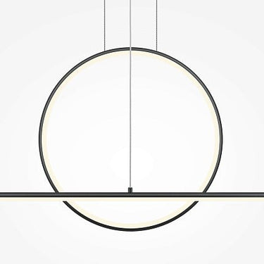 Pendelleuchte Schlankes schwarzes lineares Design Integrierte LED & Modernes Finish – Halo | Maytoni - Esszett Luxury | Stilvolles Wohnen mit Charakter