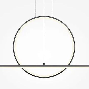 Pendant Light Slim Black Linear Design Integrated LED & Modern Finish – Halo | Maytoni