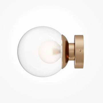Wall Light Brushed Gold, Metal Mesh, Round Design – Basic form | Maytoni