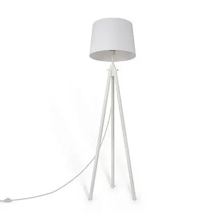 Floor lamp with metal frame, fabric shade & tripod stand – Calvin | Maytoni