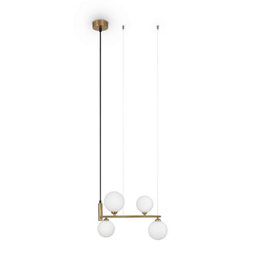 Pendelleuchte mit Opalglas - Diffusoren und Messing - Finish im modernen Design – Ring | Maytoni - Esszett Luxury | Stilvolles Wohnen mit Charakter