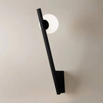 Wall light Black, metal frame, white glass diffuser – Kazimir | Maytoni