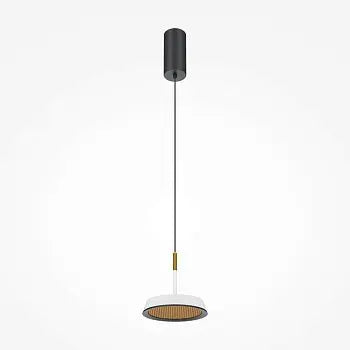 Pendant light White & gold ring-shaped aluminium housing Integrated LED & Modern Design – El | Maytoni