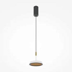 Pendant light White & gold ring-shaped aluminium housing Integrated LED & Modern Design – El | Maytoni